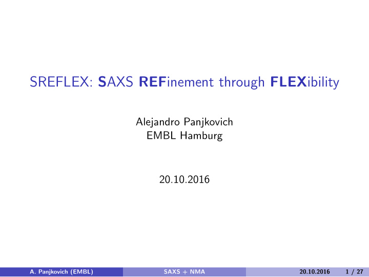 sreflex s axs ref inement through flex ibility