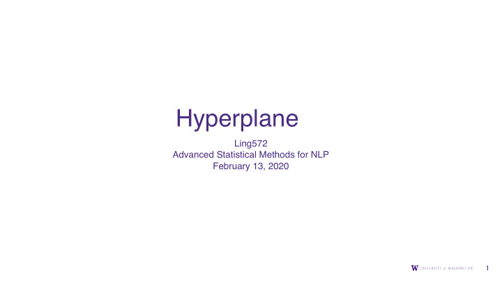 hyperplane