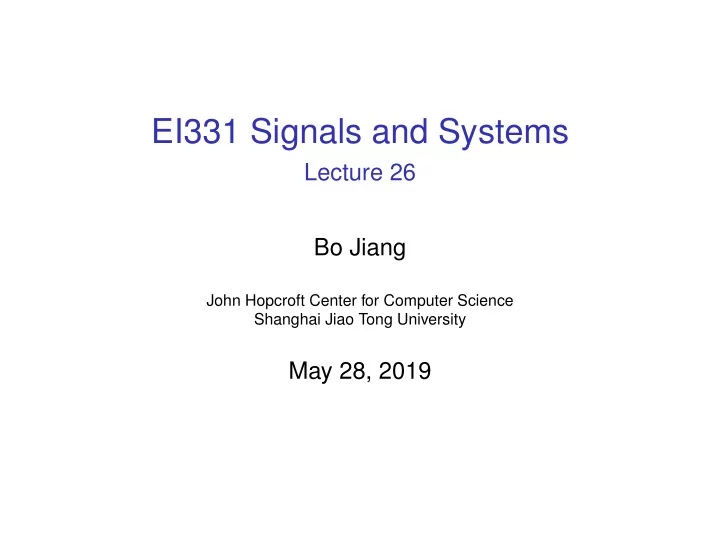 ei331 signals and systems