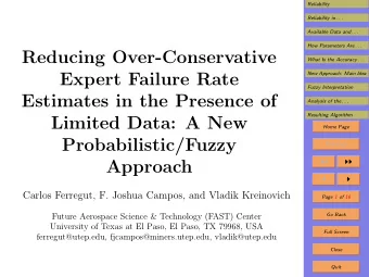Reducing Over-Conservative  What Is the Accuracy . . .  Expert Failure Rate  New Approach: Main