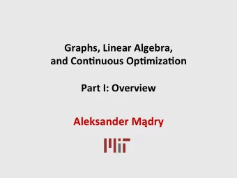 Aleksander  Mdry   Graphs  are   everywhere  Physics  Biology  Social