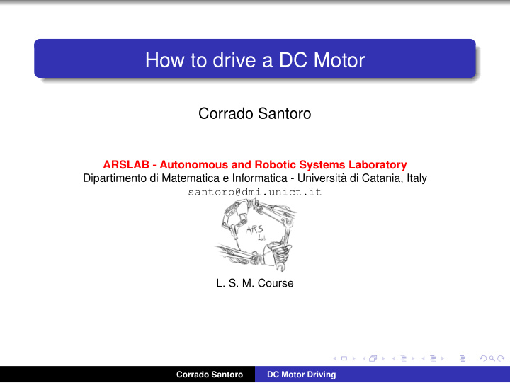 how to drive a dc motor