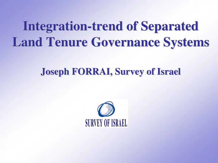 integration trend of separated trend of separated