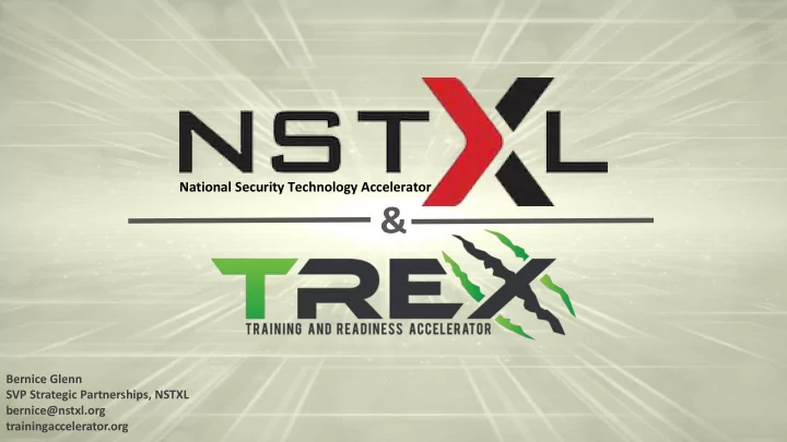 bernice glenn svp strategic partnerships nstxl bernice