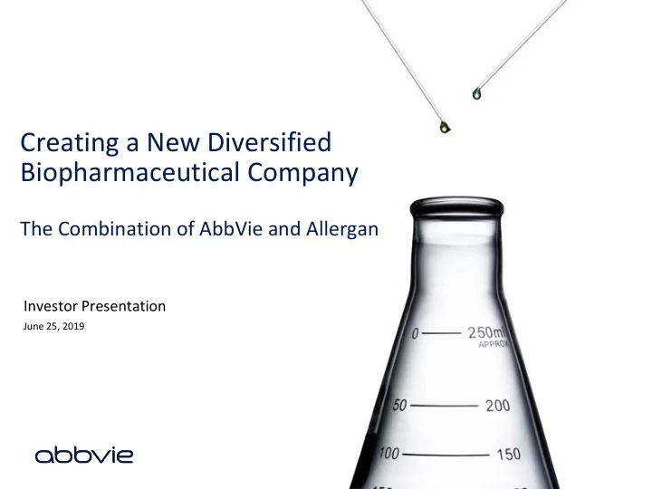 creating a new diversified
