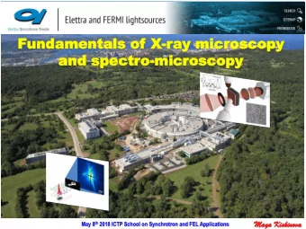Fundamentals of  Fundamentals  of X  X-ray micr  ay microscop  oscopy  y  and spectr  and