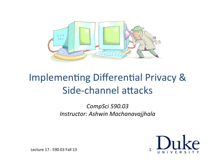 implemen ng differen al privacy