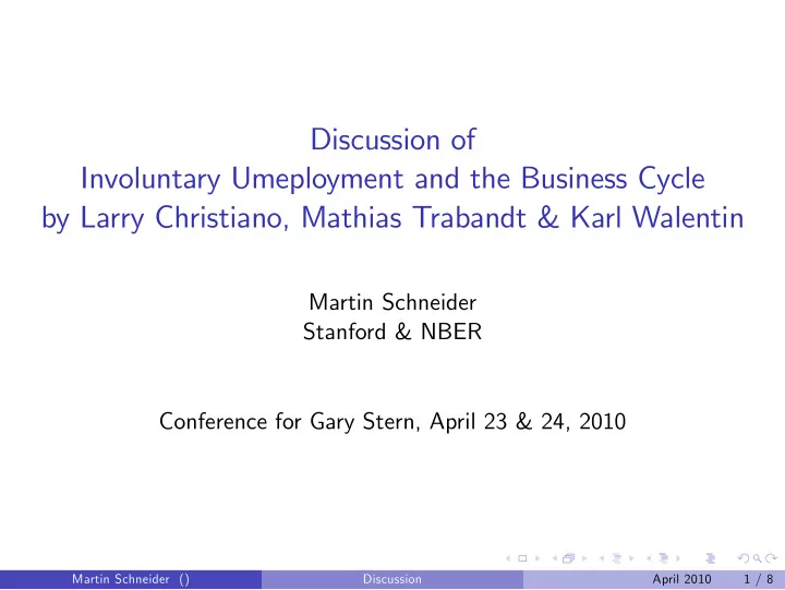 discussion of involuntary umeployment and the business