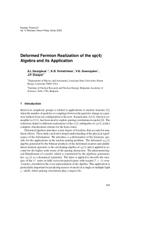 Deformed Fermion Realization of the sp(4)  Algebra and its Application A.I. Georgieva 1 , 2 , K.D.