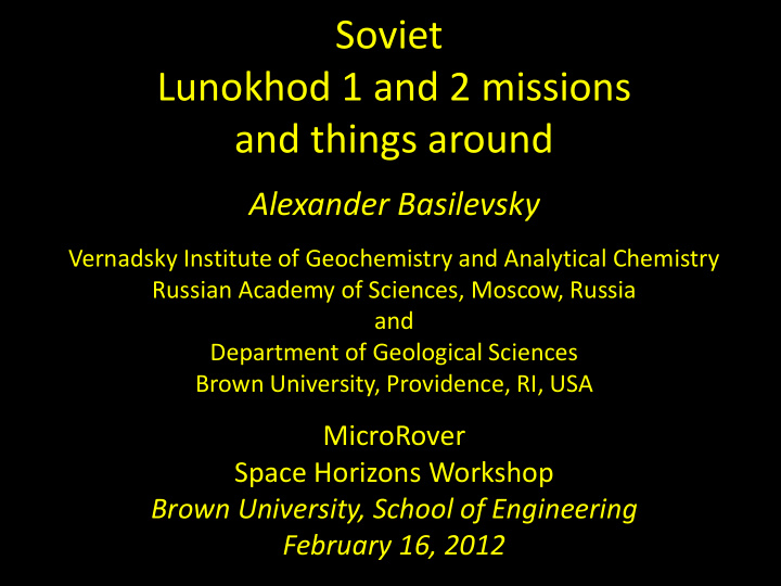 lunokhod 1 and 2 missions