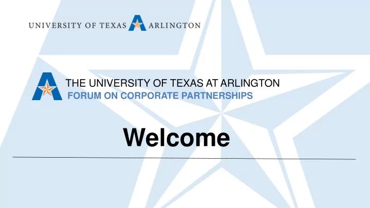 welcome speakers