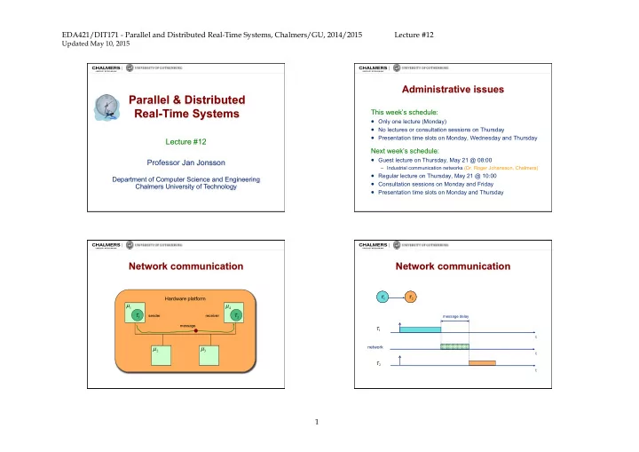 parallel distributed real time systems