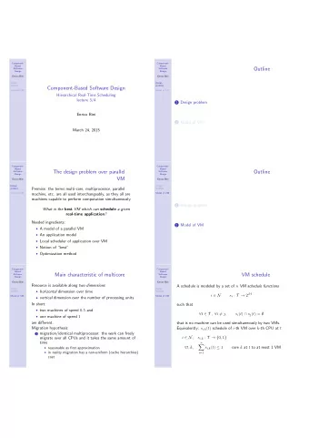 Outline  Software  Software  Design  Design  Enrico Bini  Enrico Bini  Design  Design  problem