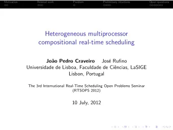 Heterogeneous multiprocessor  compositional real-time scheduling  Jo  ao Pedro Craveiro  Jos  e