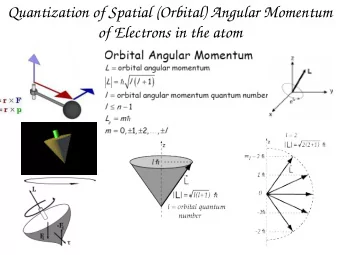 Quantization of Spatial (Orbital) Angular Momentum  of Electrons in the atom  Na/Ag atoms: ns1: