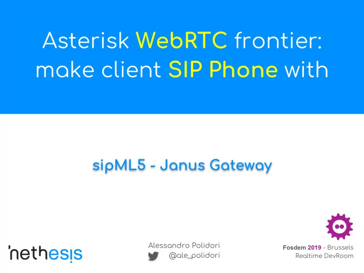 asterisk webrtc frontier make client sip phone with