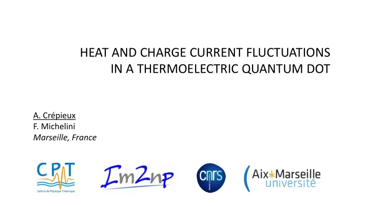in a thermoelectric quantum dot