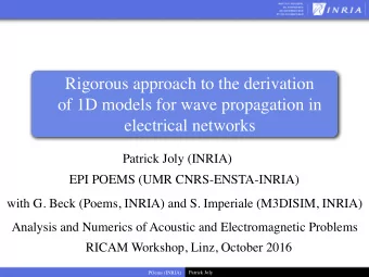 Rigorous approach to the derivation  of 1D models for wave propagation in  electrical networks