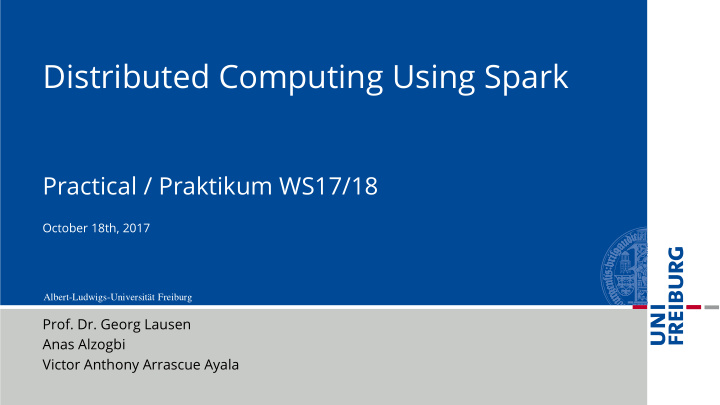 distributed computing using spark