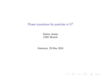 Overview  1. Introduction to statistical mechanics:  Partition functions and statistical ensembles