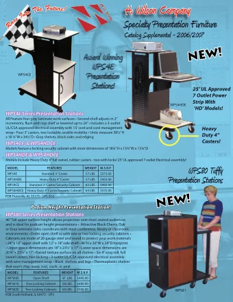 H. Wilson Company  This Is The Ultimate Presentation Cart!  F  u  t  u  r  e  e  h  !  T  o  t  n