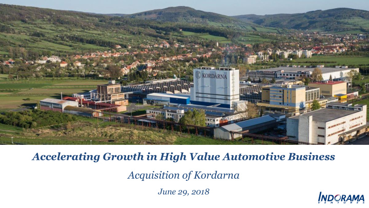 accelerating growth in high value automotive business