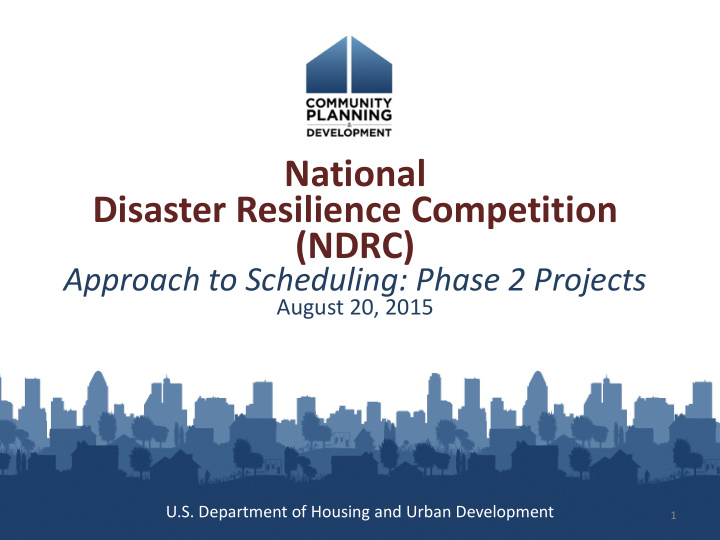 national disaster resilience competition ndrc