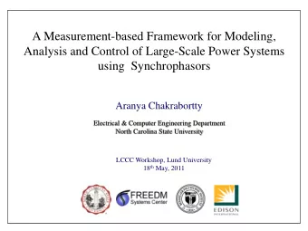 A Measurement-based Framework for Modeling,  Analysis and Control of Large-Scale Power Systems