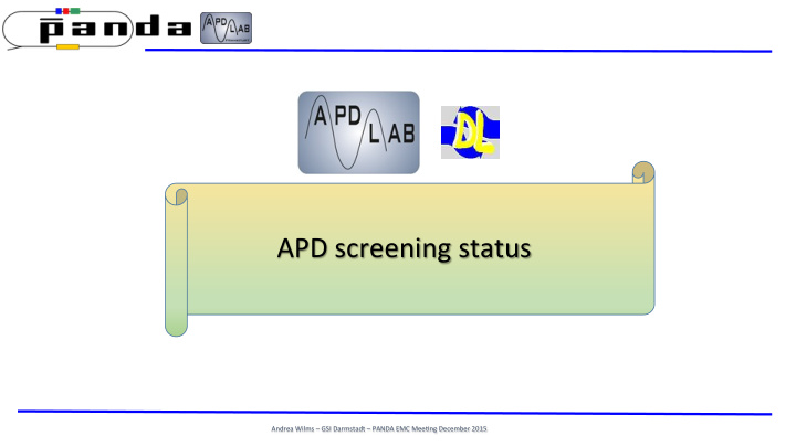 apd screening status
