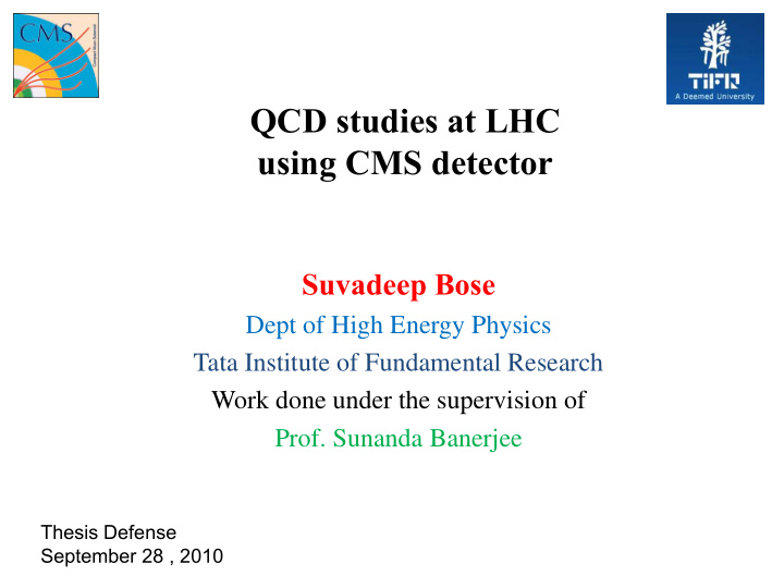 qcd studies at lhc using cms detector