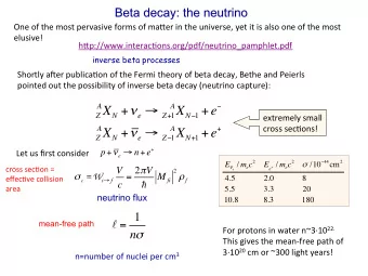 Neutrinos do oscillate!  (Ontario, 8 hours from MSU)  flavor oscillations: the neutrino is