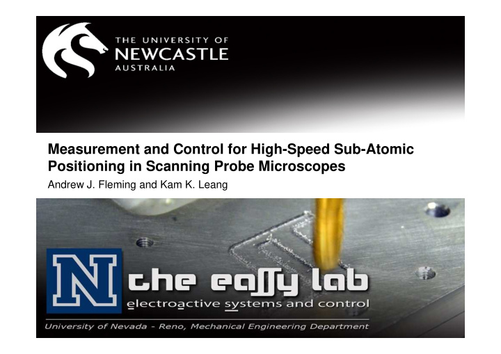 measurement and control for high speed sub atomic