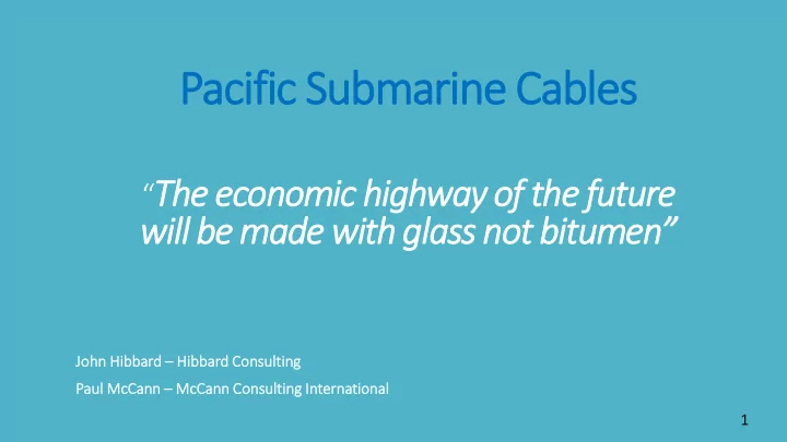 pacific submarine cables