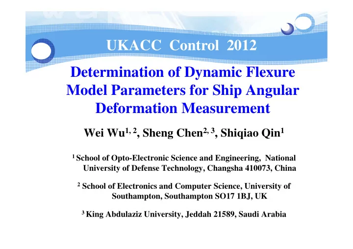 ukacc control 2012 d t determination of dynamic flexure i