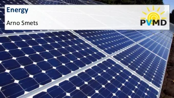 PVMD  Delft University of Technology  Learning  objectives  How  are  Force,  Energy