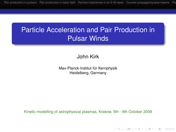particle acceleration and pair production in pulsar winds