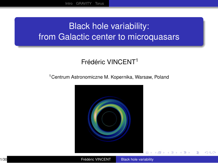 black hole variability from galactic center to