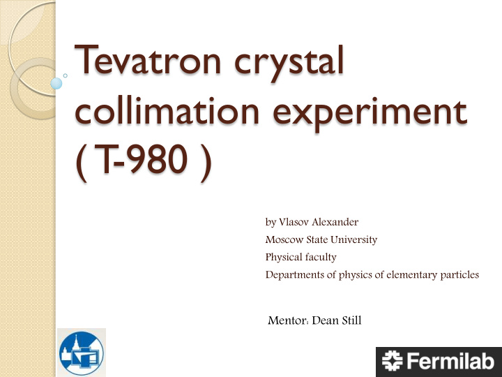 t evatron crystal collimation experiment
