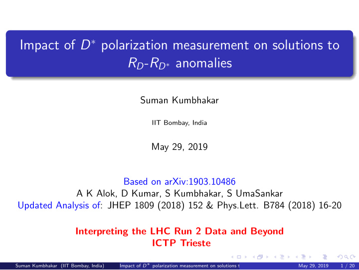 impact of d polarization measurement on solutions to r d