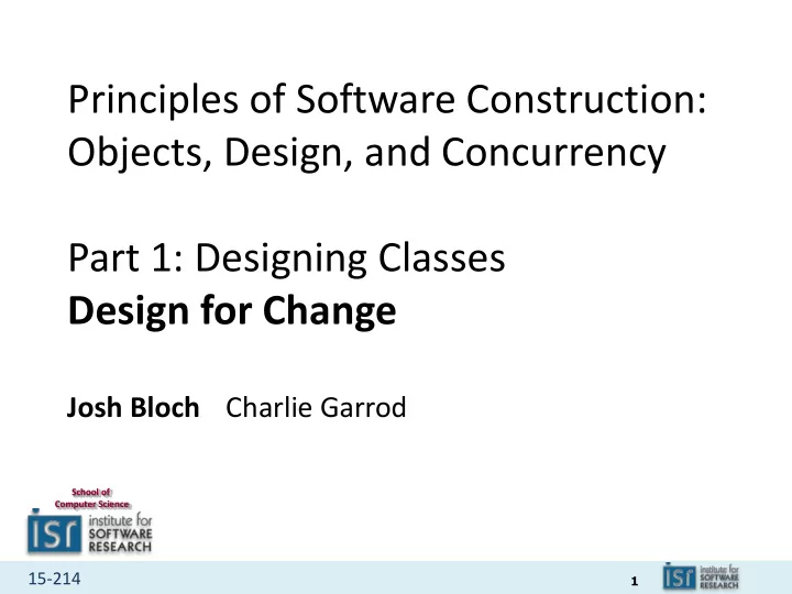 objects design and concurrency