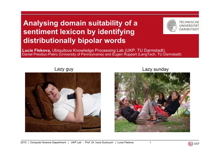 analysing domain suitability of a sentiment lexicon by