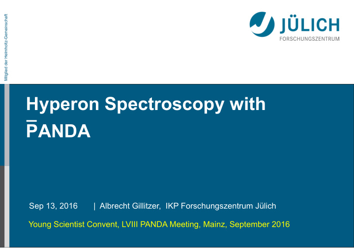 hyperon spectroscopy with panda
