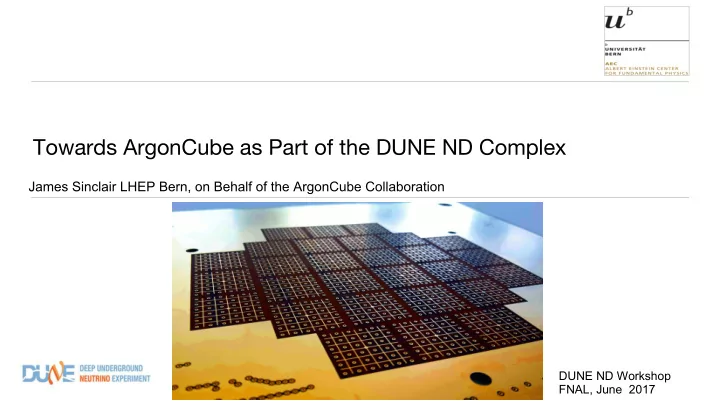 towards argoncube as part of the dune nd complex