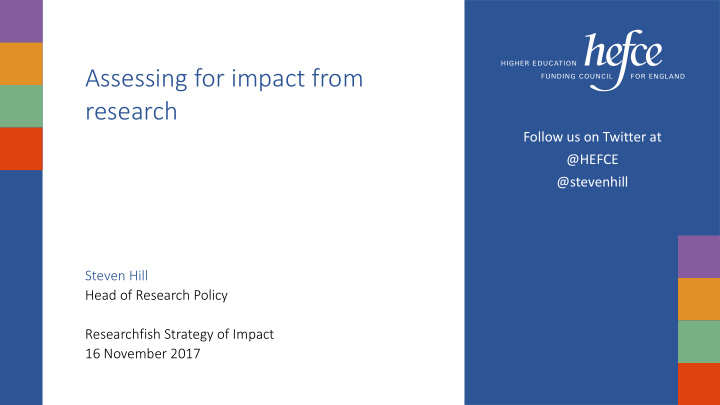 assessing for impact from research