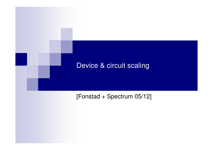 device circuit scaling