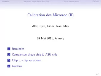 Calibration des Microroc (II)  Alex, Cyril, Giom, Jean, Max  09 Mai 2011, Annecy 1 Reminder 2