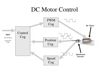 DC Motor Control  To maintain constant speed  Even after Motor Power is re-  Motor Power  duced the
