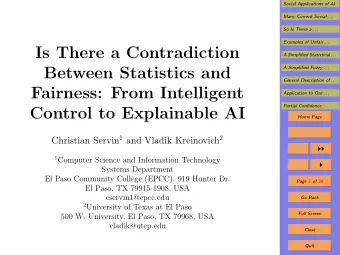 Is There a Contradiction  A Simplified Statistical . . .  Between Statistics and  A Simplified