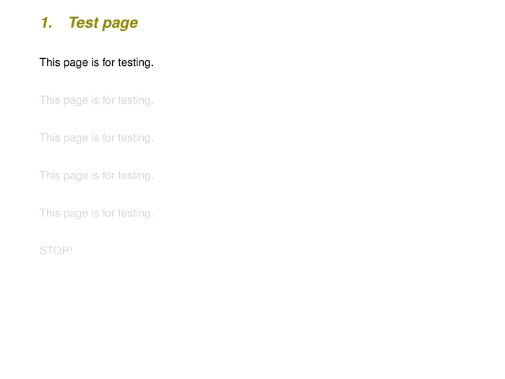 1 test page