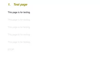 1.  Test page  This page is for testing.  This page is for testing.  This page is for testing.